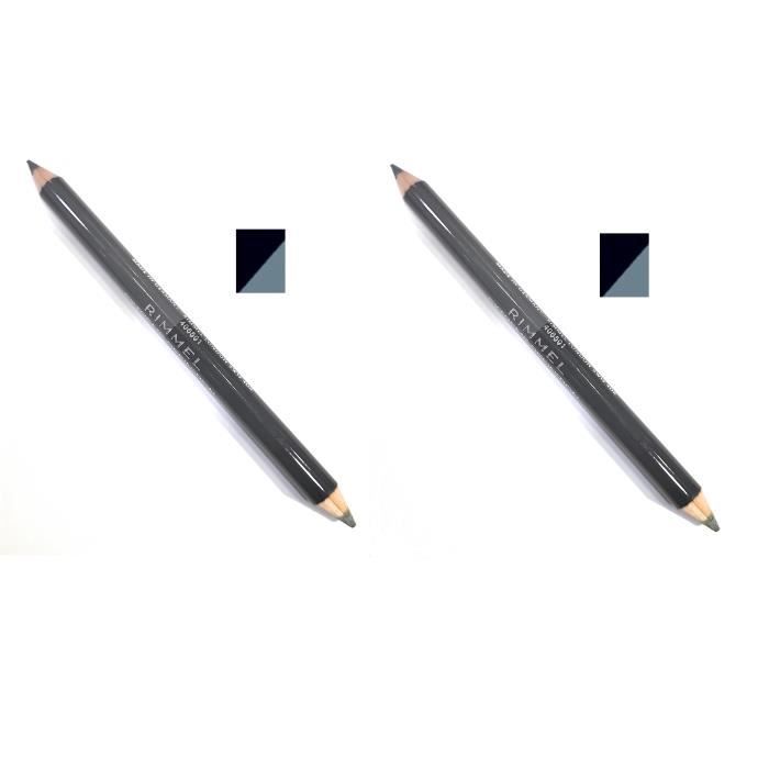Rimmel London Extreme Definition Duo Tone eye pencil Crayon Gris et Noir City Girl 001 X 2