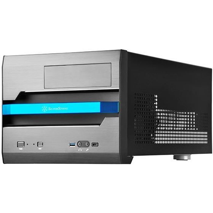 Boitier Serveur Boîtier PC SilverStone Sugo SG13 - Mini-ITX Cube Compact Noir Compatible ATX Boîtier Compatible ATX