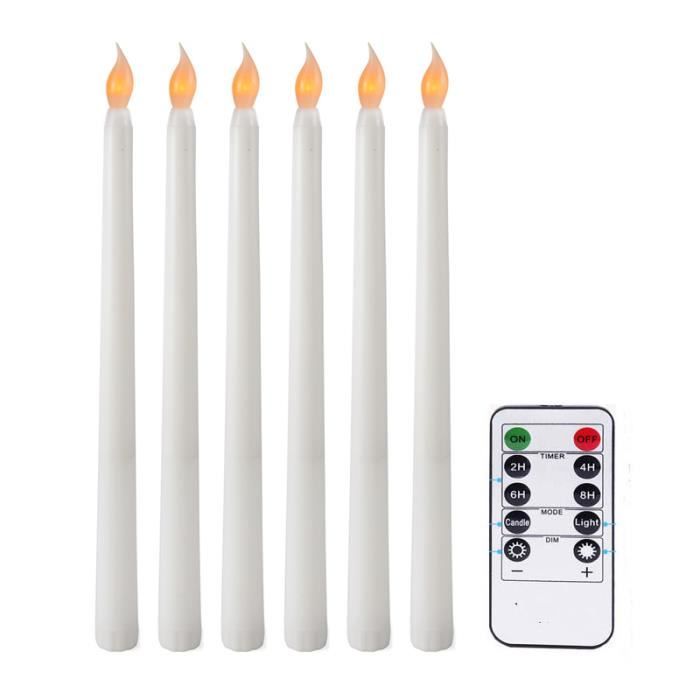 Bougies de mariage sans flamme, bougeoirs scintillants, à piles, mèche 3D, bougie LED avec télécommande, pour décoration de fête et de maison, 10 à 100 pièces