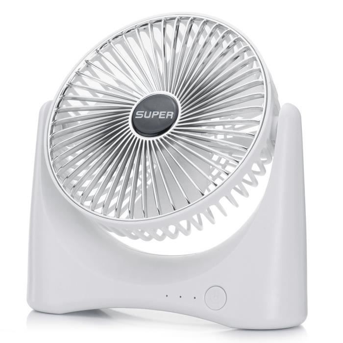 Ventilateur Électrique Pliable Sans Fil 3 Vitesses - Mini Ventilateur Portable Silencieux Pour Bureau Et Maison