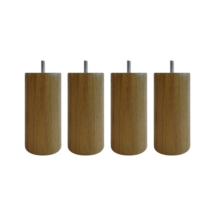4 pieds cylindriques chêne massif 15 cm - Bois naturel - Fabriqué en France - Someo 4 pieds cylindriques chêne massif 15 cm - Bois naturel - Fabriqué en France - Someo