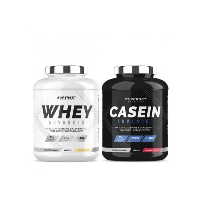 Programme Gain de Muscle Jour & Nuit | Whey Protéine | Caséine | Superset Nutrition