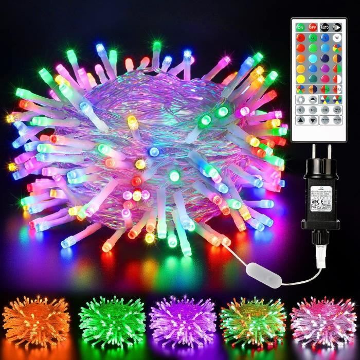 Guirlande Lumineuse Sapin De Noël 20m 200 LED - 8 Modes, Timer, étanche IP44