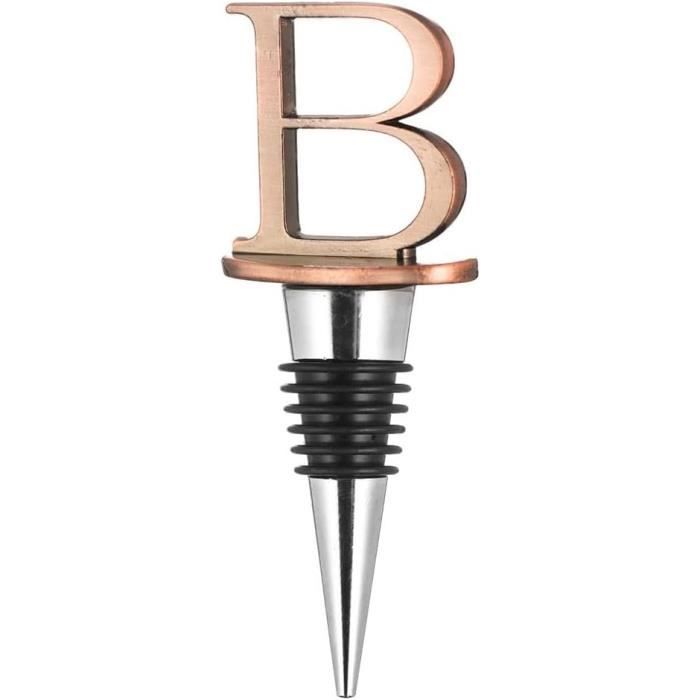 WishDeco Lettre Initiale N Bouchon de Bouteille de Vin