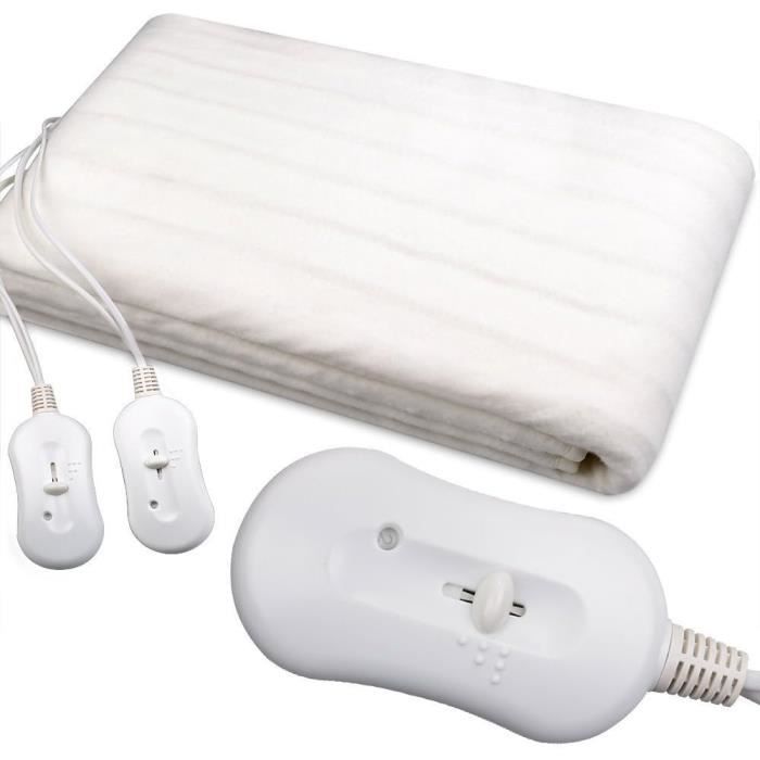 Couverture Chauffante électrique MalTec – Télécommande, Réglable, Lavable – 2 Ans Garantie