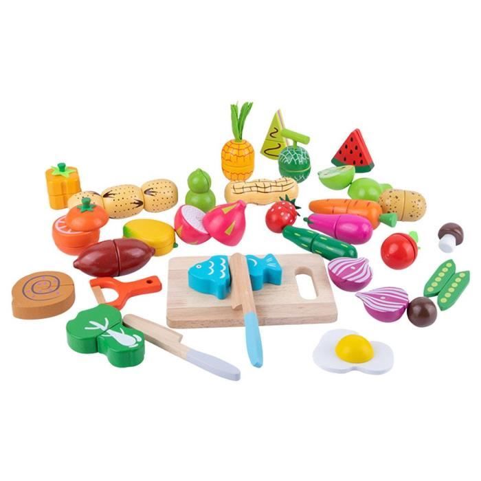 31 pièces fruits et légumes multicolores jouets de coupe jouet d