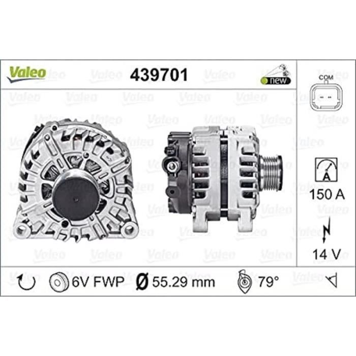 Alternateur - VALEO - 439701 - ALT-ORIGINS--PSADV6DW10DW12Euro5