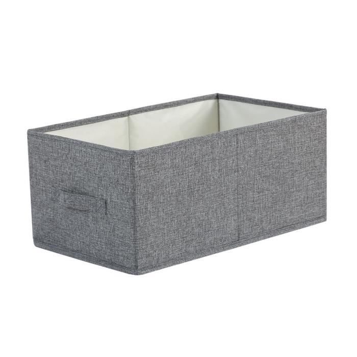 VBESTLIFE bac en tissu pliable Boîte de rangement pliable grise