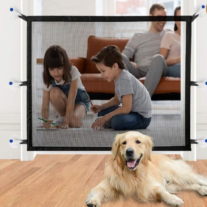 Comparer les prix de CYA Barriere de securite pour chien / enfant 72x180cm noir NOUVEAU