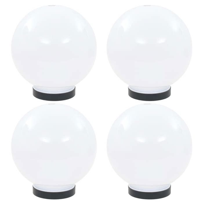 vidaXL 4x Lampes à LED sous Forme de Boule Sphérique Eclairage Lampes Solaires Lampes d'Allée Lumière de Jardin Patio 277141 - vue 2
