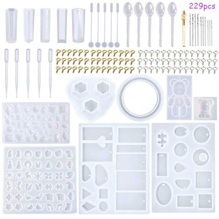 Moules Ronds En Silicone Pour Bijoux Résine – Taille Multiple, Transparent, Flexible – Pour Pendentifs, Bagues, Créations époxy
