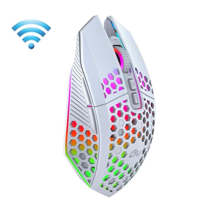 Yonis Souris Gaming Sans Fil Rechargeable 1600DPI 8 Boutons RGB Légère et Silencieuse - Gris - vue 2