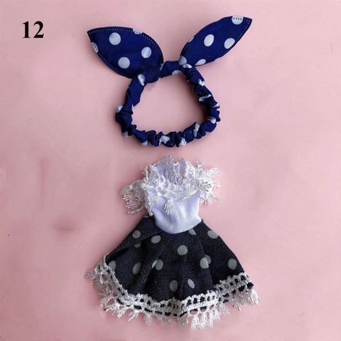 Riforla Vêtements pour Poupées (Sans Poupée) Vêtements Faits Main pour Poupées Tenues pour 17cm Collection Mode Élégante pour Vacances Poupées & Accessoires Violet