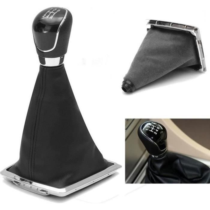 Soufflet Levier De Vitesse Et Frein à Main Pour Opel Astra G - Cuir Noir Véritable | Compatible 1998-2009