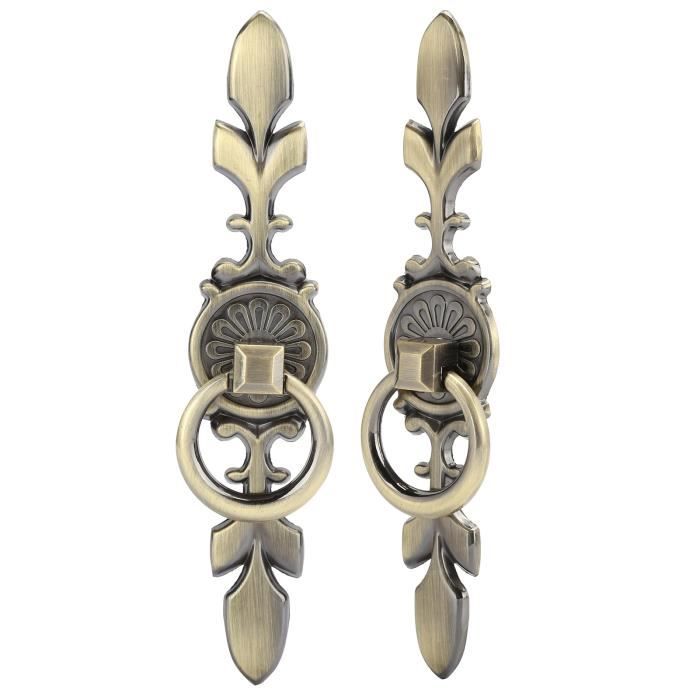 Lot De 2 Poignées De Meuble En Or Simple, Matériau En Laiton