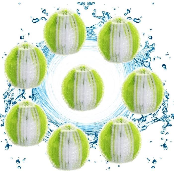 12 Boules Anti-Poils Réutilisables Pour Machine à Laver - Capture Poils D'Animaux Et Peluches (Diam. 3,5 Cm)