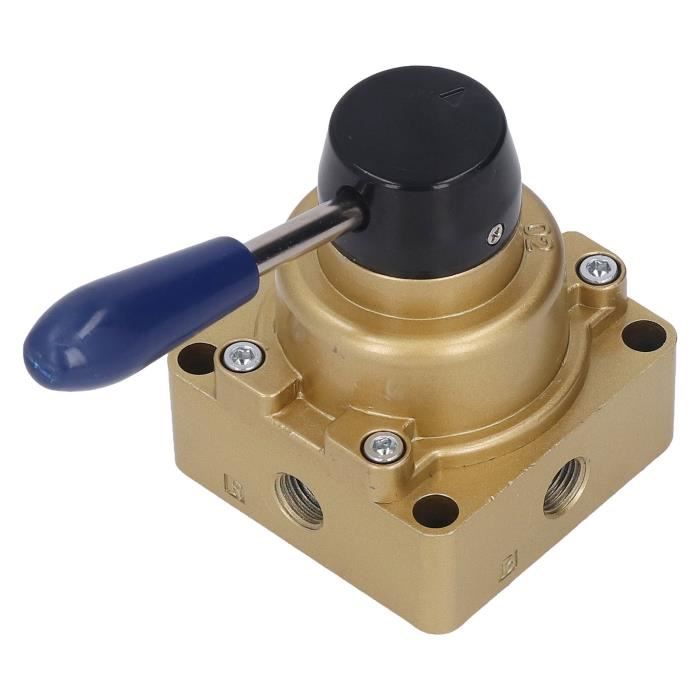 AOMAG Vanne pneumatique à levier pneumatique 3/8 PT 5 voies 2 positions à commande manuelle 4R310-08