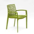 Chaise en polypropylène accoudoirs jardin café Grand Soleil Gruvyer Arm, Couleur: Anis vert-1
