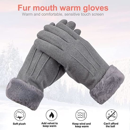 Gants D'hiver à Rabat En Polaire Convertible Pour Femme Avec