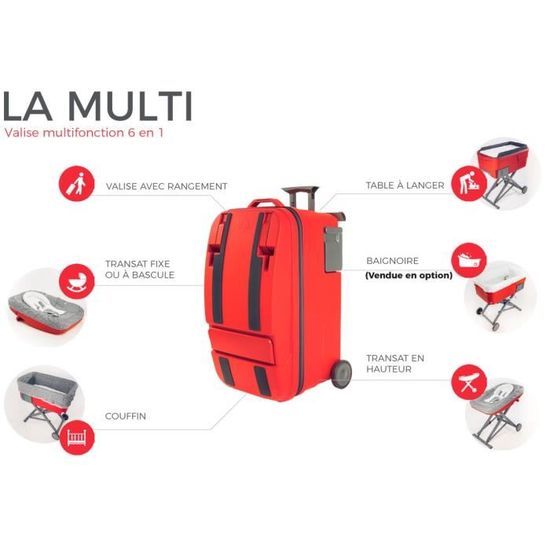 CANAILLES DREAM Valise Multi 6 en 1 Corail Cdiscount Puericulture Eveil bebe