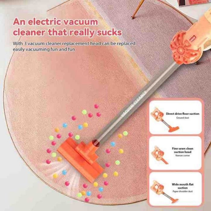 Aspirateur Jouet Enfant 3-en-1 Avec Aspiration Réelle - Éducatif Montessori, Dès 3 Ans, Piles AA, Jeu D'imitation