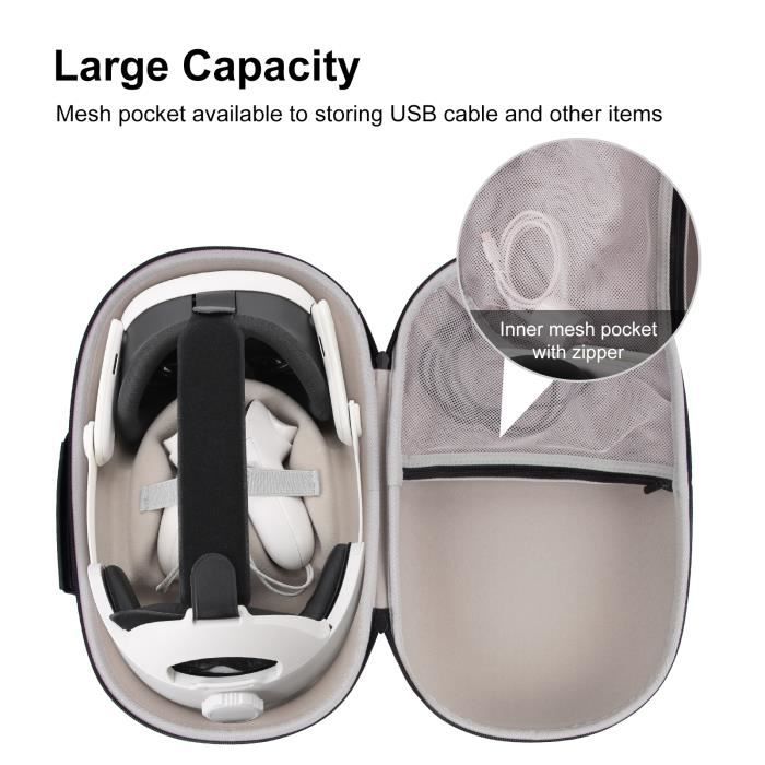 Etui de transport Meta Quest 2 - Gris pas cher