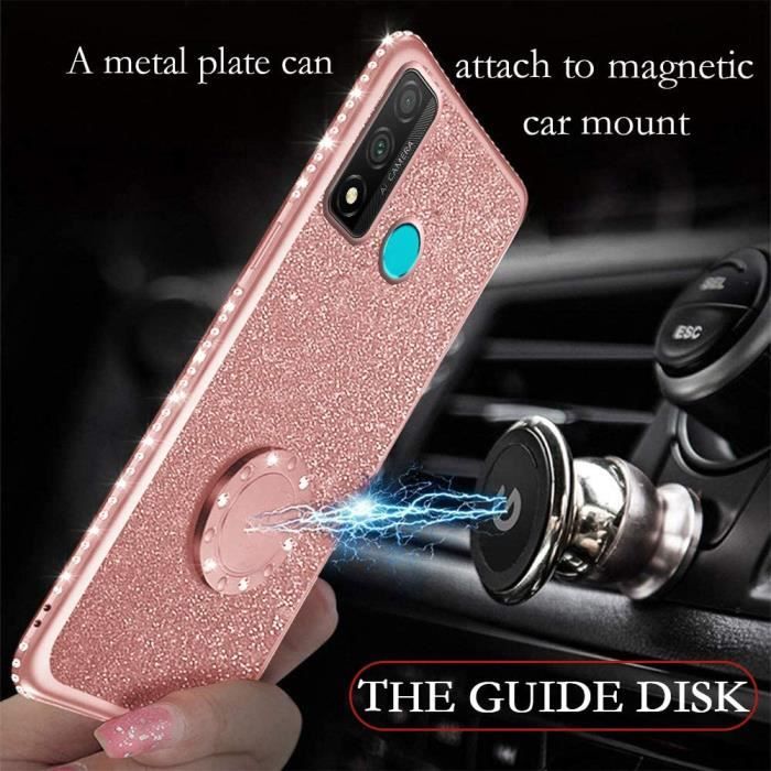 Coque Oppo A52/A72/A92, Silicone Paillette Strass Brillante Bling