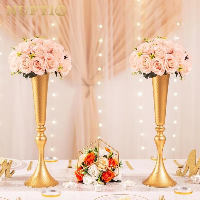 10 Plumes D'autruche Teintées 50cm - Blanc, Jaune, Pour Décoration Mariage, Vase, Artisanat