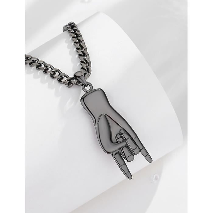 Collier Saint Christophe EUDORA Argent 925 - Amulette Protection Voyageurs - Chaîne Cuir/Acier - Cadeau Homme/Femme