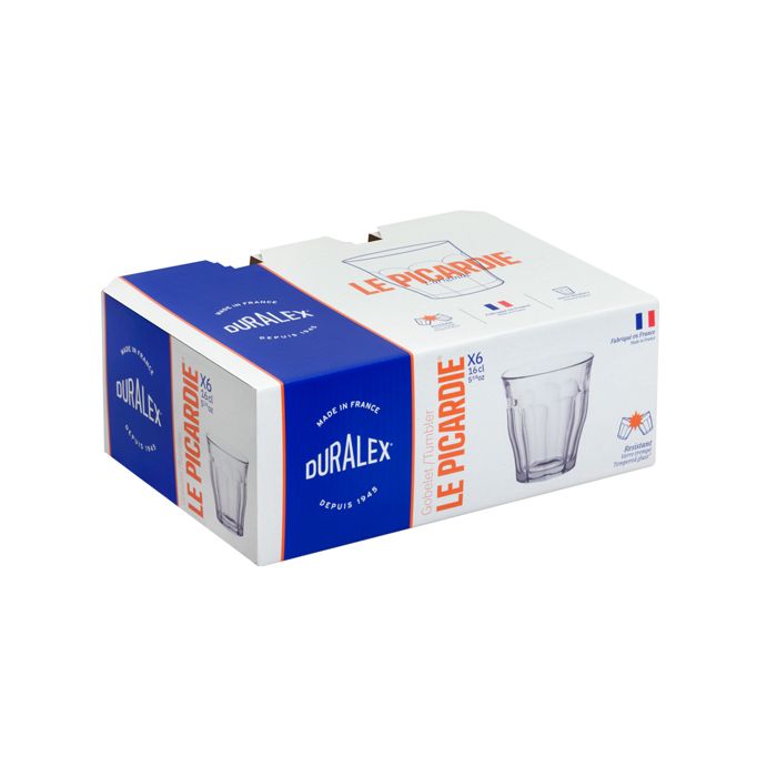 Lot 6 Verres Duralex Picardie Vert 24cl - Made In France - Résistants Micro-ondes & Lave-Vaisselle