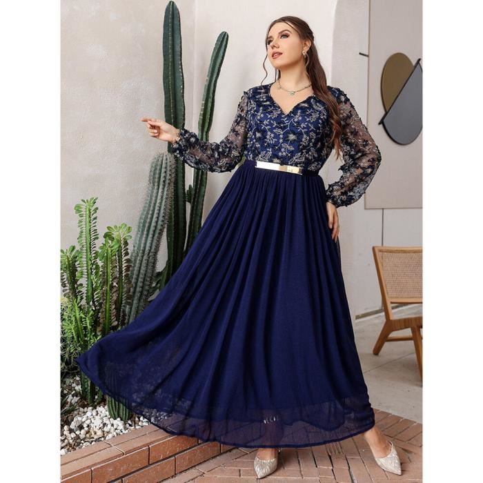 Robe longue de grande taille pour femmes vetement de luxe chic et elegant a manches longues imprime africain et 1.5mmx16368m Blanc Cdiscount Pret a Porter