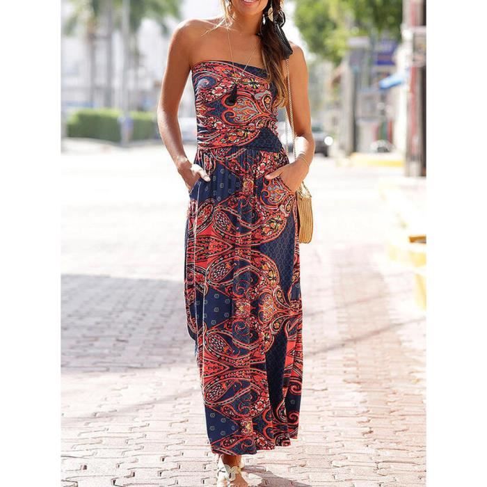 Robe longue shop avec poche femme