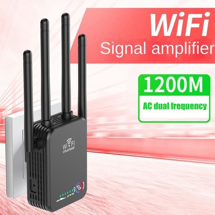 SOKUMI Répéteur WiFi 1200Mbps Amplificateur WiFi Puissant Haute Vitesse  Double Bande 2,4 GHz &