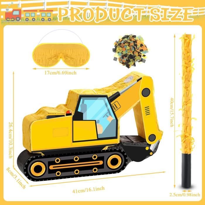 Piñata camion de pompiers avec boucle de suspension pour les yeux bandés chauve-souris et confettis pour enfants, garçons, pompiers, décorations de fête d'anniversaire, 41 x 22 x 8,9 cm Piñata camion de pompiers avec boucle de suspension pour les yeux bandés chauve-souris et confettis pour enfants, garçons, pompiers, décorations de fête d'anniversaire, 41 x 22 x 8,9 cm