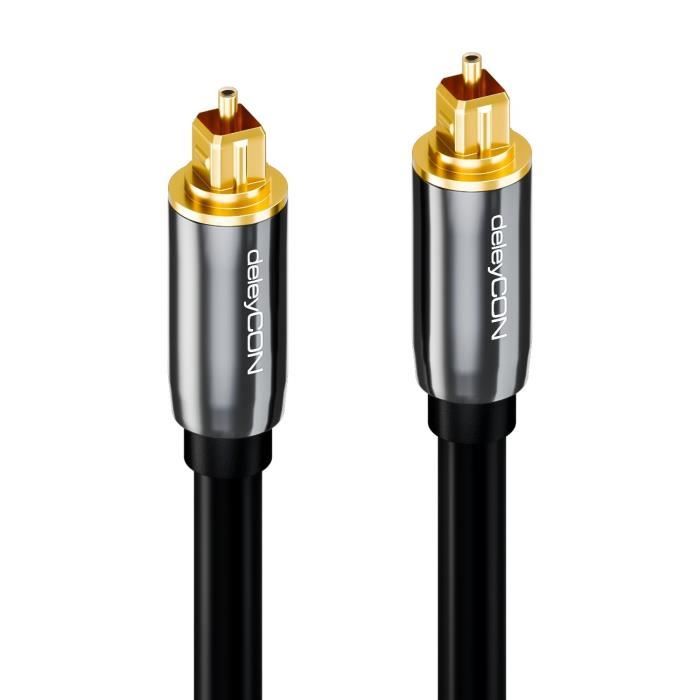 Connectique Audio / Vidéo GENERIQUE VSHOP® 3M Câble Optique Mini Toslink vers Toslink