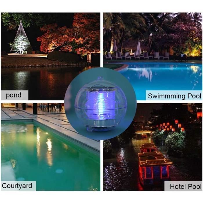 Lumière de Piscine Flottante Solaire, Lampe à Boule Flottante Solaire à — free download