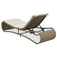 #Market#7533Haut de gamme-Chaise longue Transat Bains de soleil Moderne -Fauteuil Relax Fauteuil Chaise Camping repos avec coussin R-2