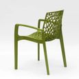 Chaise en polypropylène accoudoirs jardin café Grand Soleil Gruvyer Arm, Couleur: Anis vert-2