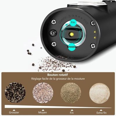 YMYNY Moulin à Poivre électrique - Ensemble De Moulins à Sel Et à Poivre à Piles - Moulins à Sel