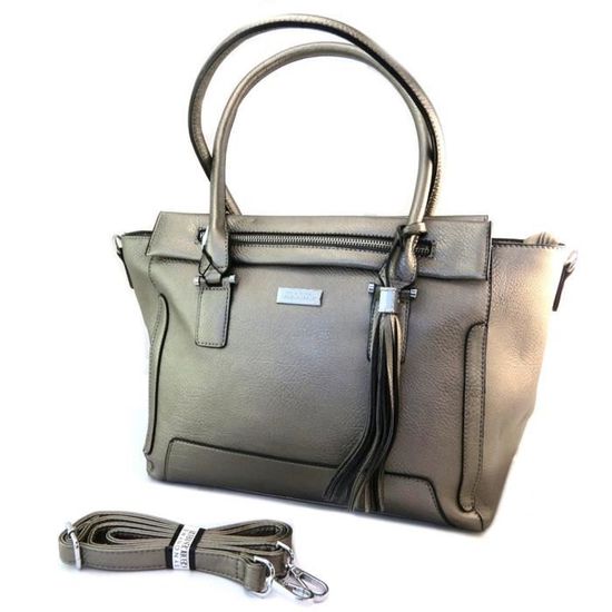 Sac créateur 'Georges Rech' gris métal cm [P2901