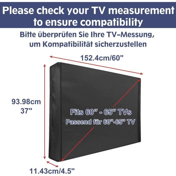 Mounting Dream Housse De Protection TV Extérieur 30-32 Pouces – Imperméable, Anti-Poussière Et Résistante UV, Avec Poche Télécommande