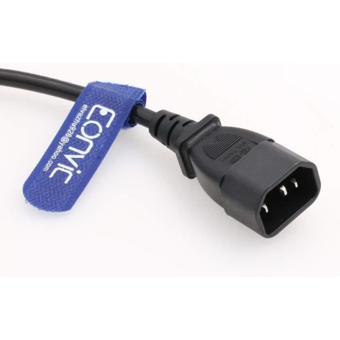 HURRISE Câble Adaptateur d'Alimentation IEC320 C14 vers IEC320 C7 2500W