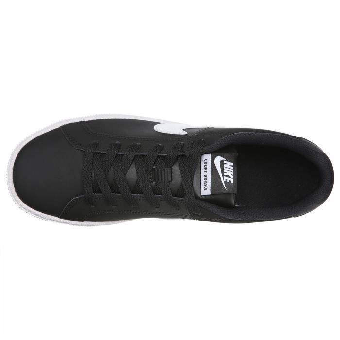 Baskets Court Royale Noir et Blanc Femme NIKE Lacets Cuir