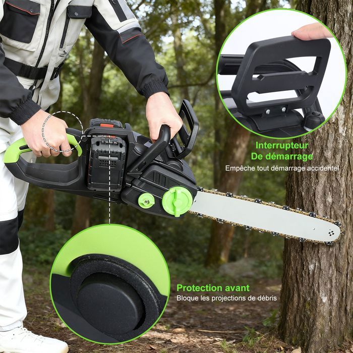 Greenworks Tronçonneuse Électrique Sans Fil et Sans Balais 40V 16 Pouces, Batterie 4.0 Ah et Chargeur Inclus [75 Outils Compatibles