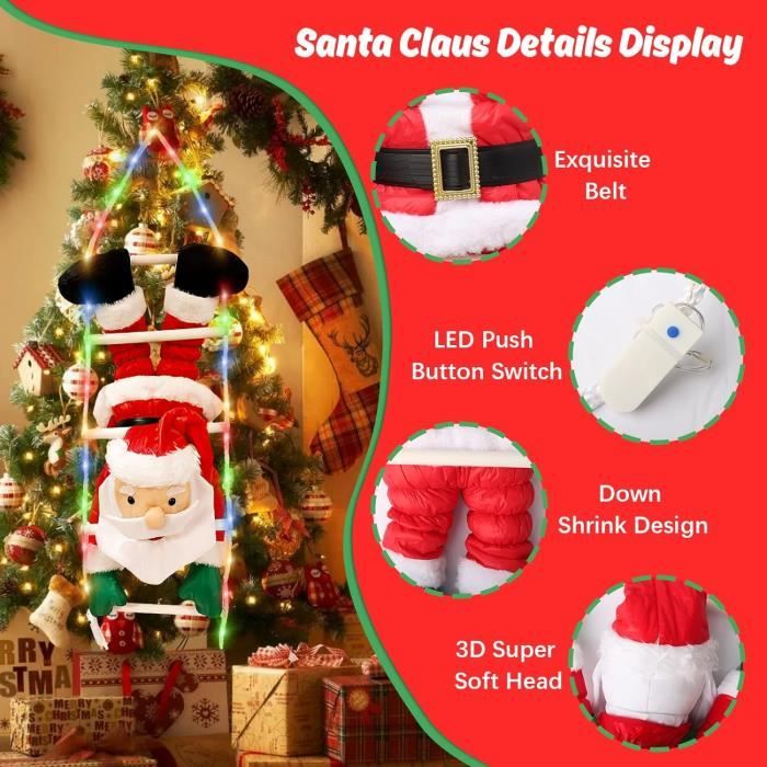 Lampes Solaires Décoratives Père Noël - Arrosoirs Suspendus étanches IP65 - Pour Jardin, Terrasse, Allée - LED Automatique