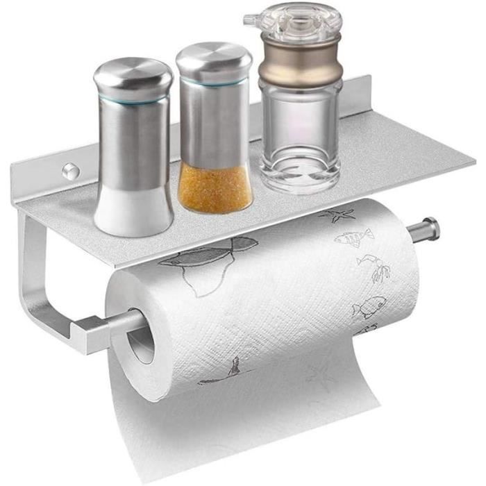 Porte-rouleau Papier Toilette En Bambou Avec étagère Et Support Téléphone – Fixation Murale, Design Naturel – Pour Salle De Bain, WC