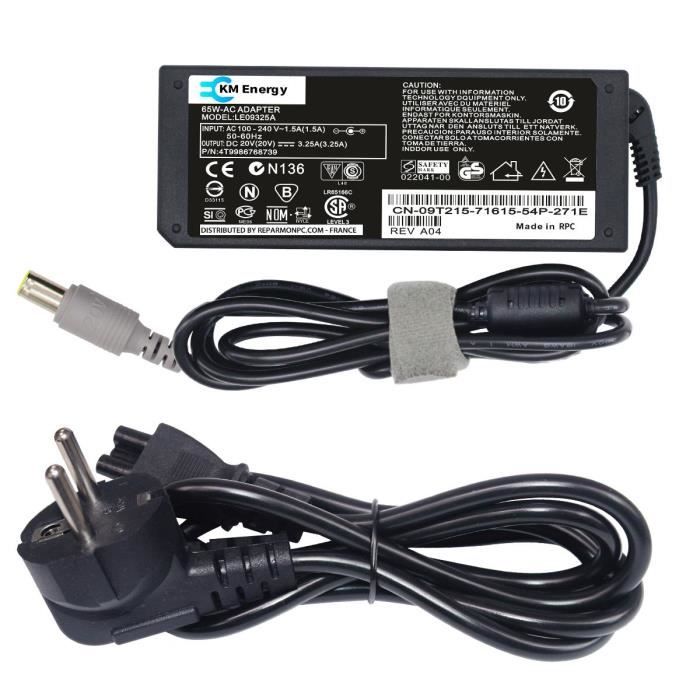 Chargeur et câble d'alimentation PC Km Energy chargeur adaptateur secteur -  pour adaptable apple macbook pro retina a1398 - 20v 4. 25a 85w - magsafe 2