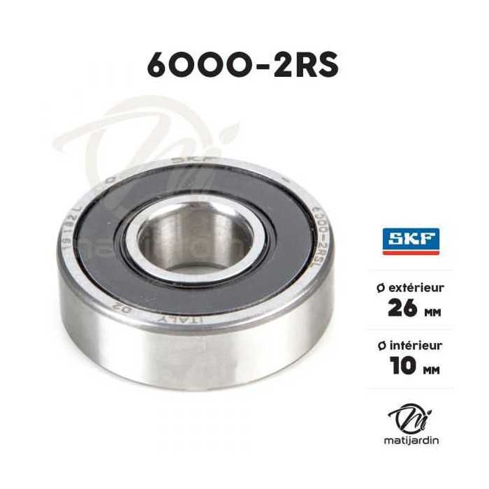 Roulement à billes étanche rigide, ø int. 10mm, ø ext. 26mm, larg. 8mm