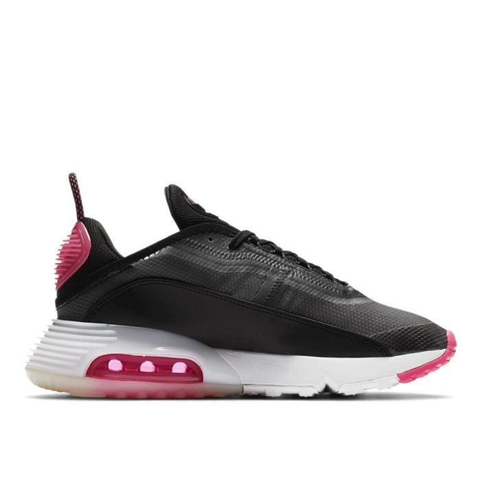 Basket Nike AIR MAX 2090 Noir Blanc Argent Rose Tige