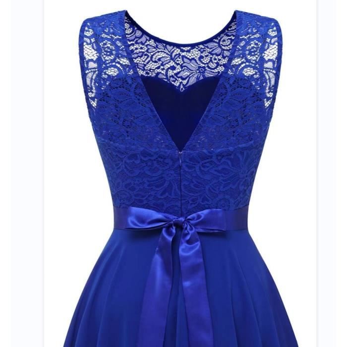 Robe bleu roi discount dentelle